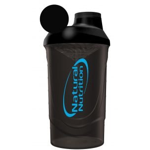 Shaker Natural Nutrition 600ml čierny priehľadný
