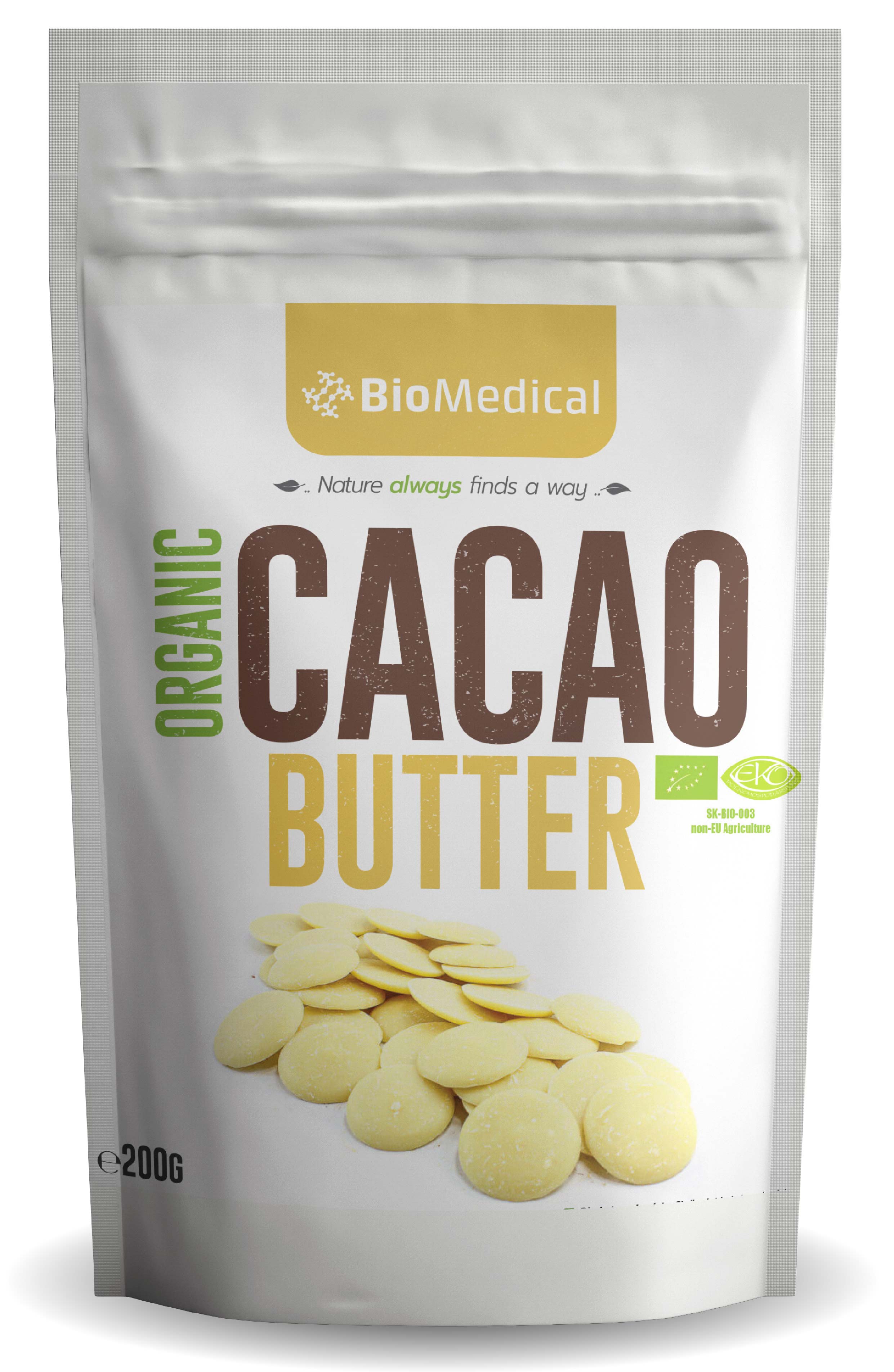 Bio kakaové maslo Natural 200g