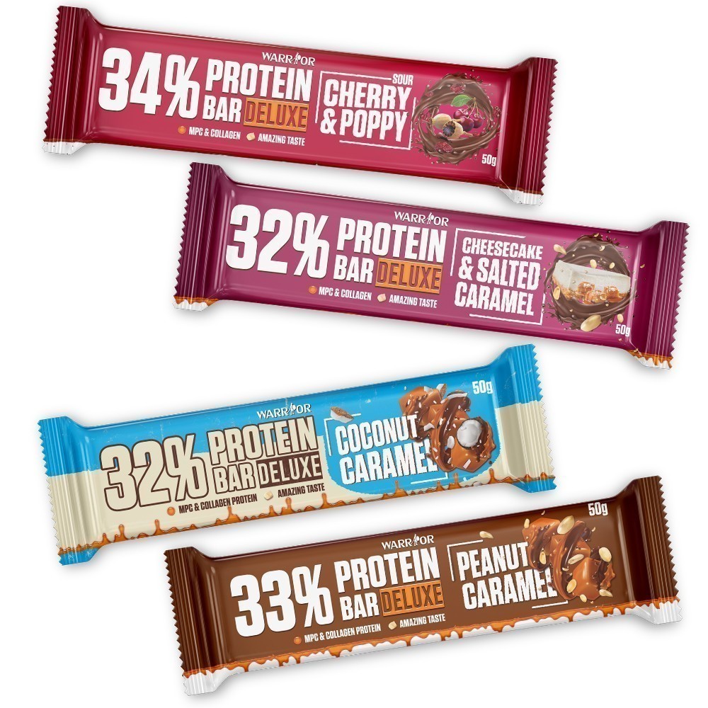 Protein Bar DeLuxe - Proteinové tyčinky 24x50g Caramel Peanuts