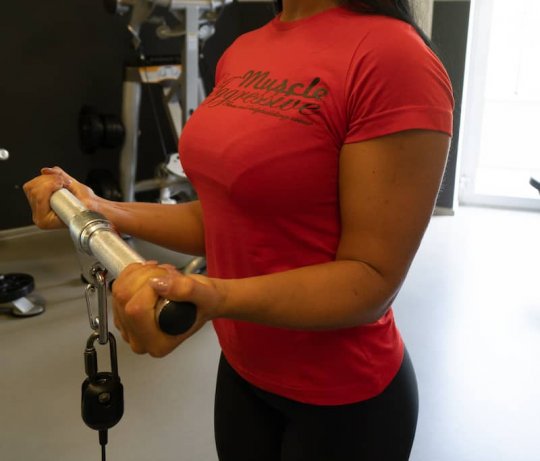Dámske Fitness tričko – Red logo – Muscle Aggressive| NaMaximum