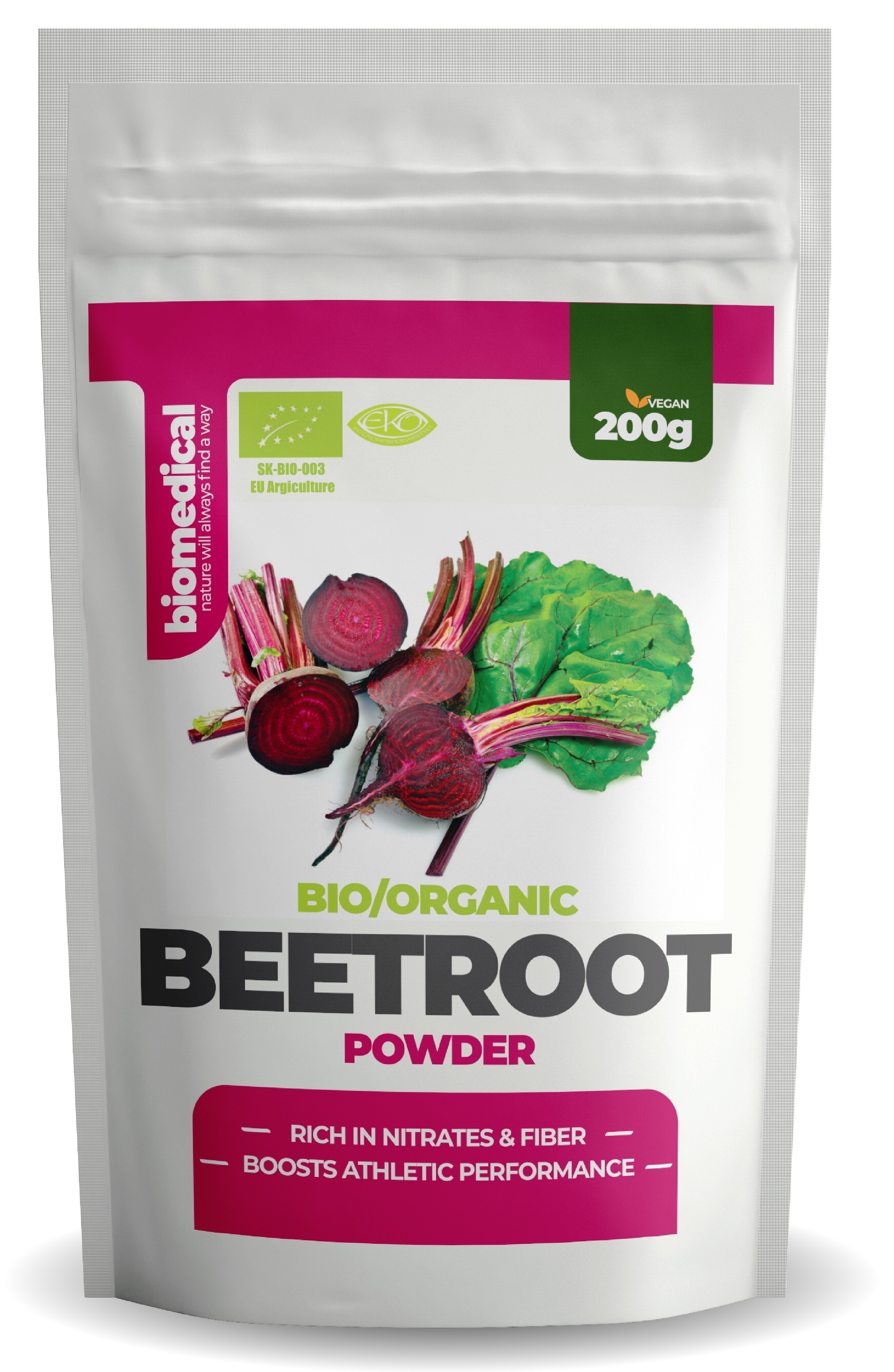 Organic Beetroot Powder - Bio prášek z červené řepy 200g