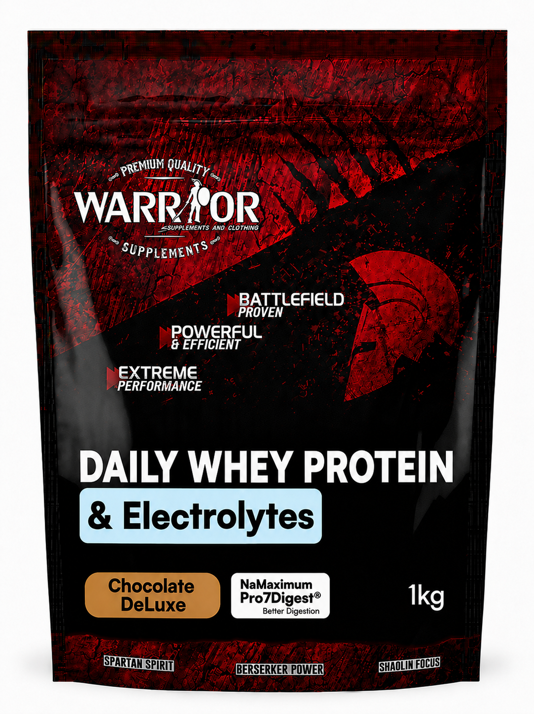 Daily Whey Protein - syrovátkový protein (+collagen, +elektrolyty, +kreatin) 1kg Chocolate DeLuxe